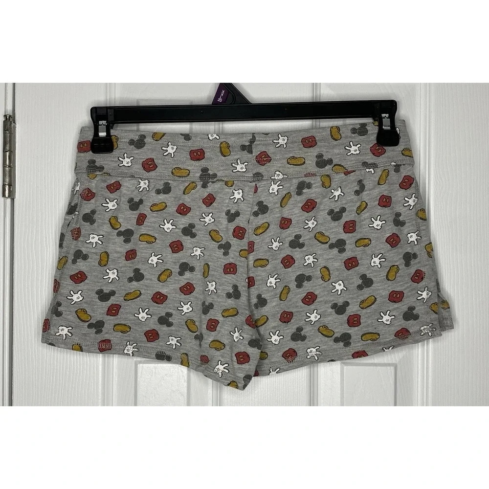 Disney Women's All Over Scattered Mickey Pajama Bottom Shorts Grey‎ Size Small - Picture 3 of 5